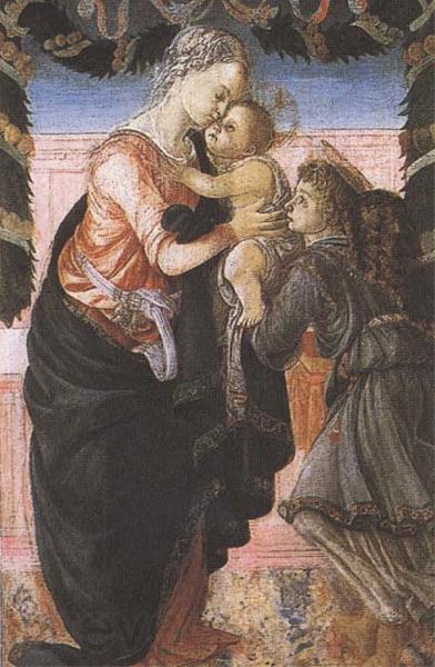 Sandro Botticelli Madonna and CHild with an Angel Spain oil painting art